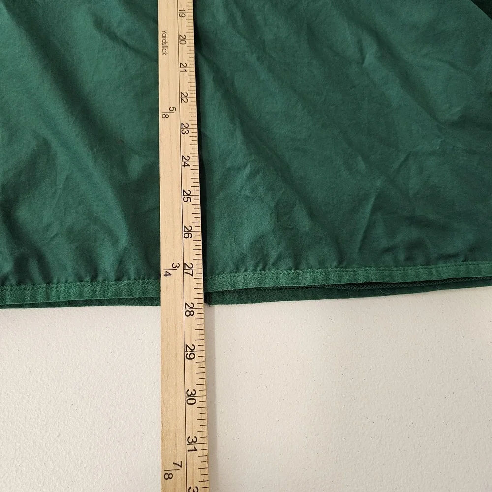 Adidas Jacket Mens Medium Green Full Zip Windbreaker Three Stripes Athletic Logo